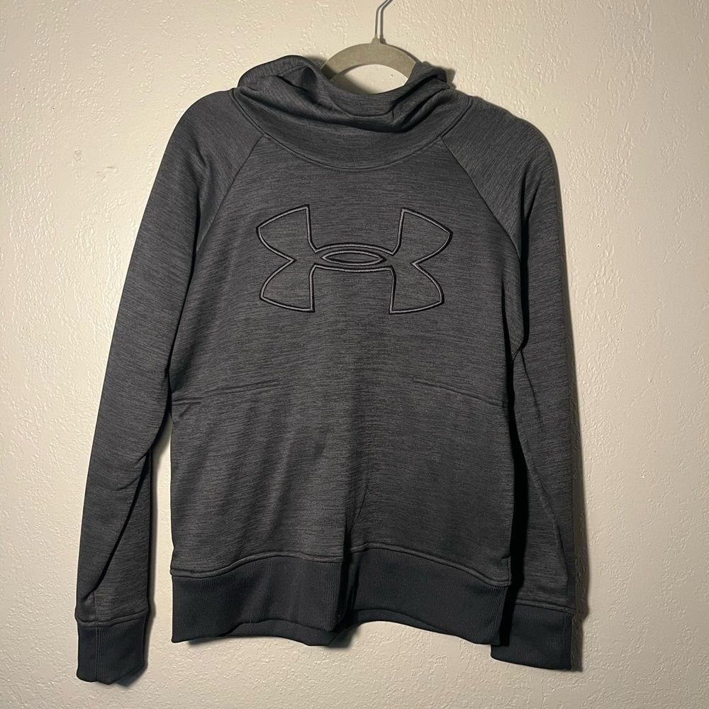 Under Armour Gray Hoodie Sweatshirt Sleek Sporty Design Unisex SZ S/M Athleisure